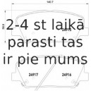 Bremžu uzliku kompl., Disku bremzes BREMBO P 30 065