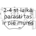 Bremžu uzliku kompl., Disku bremzes BREMBO P 24 085