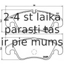 Bremžu uzliku kompl., Disku bremzes BREMBO P 24 074