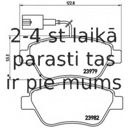Bremžu uzliku kompl., Disku bremzes BREMBO P 23 108