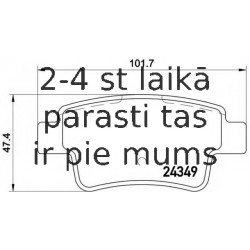Bremžu uzliku kompl., Disku bremzes BREMBO P 23 104