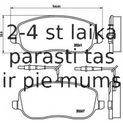 Bremžu uzliku kompl., Disku bremzes BREMBO P 23 090