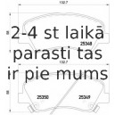Bremžu uzliku kompl., Disku bremzes BREMBO P 18 025
