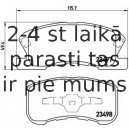 Bremžu uzliku kompl., Disku bremzes BREMBO P 16 008
