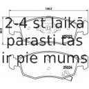 Bremžu uzliku kompl., Disku bremzes BREMBO P 11 031