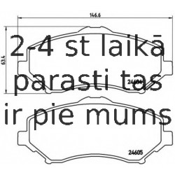 Bremžu uzliku kompl., Disku bremzes BREMBO P 11 022