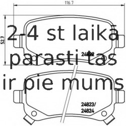 Bremžu uzliku kompl., Disku bremzes BREMBO P 11 021