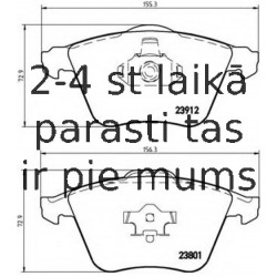 Bremžu uzliku kompl., Disku bremzes BREMBO P 10 012