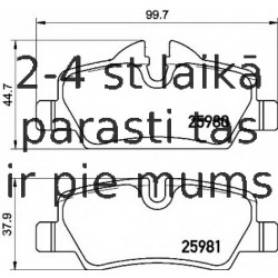Bremžu uzliku kompl., Disku bremzes BREMBO P 06 090