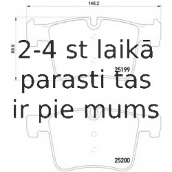 Bremžu uzliku kompl., Disku bremzes BREMBO P 06 075