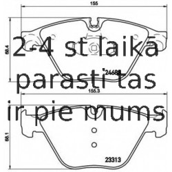 Bremžu uzliku kompl., Disku bremzes BREMBO P 06 074