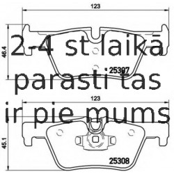 Bremžu uzliku kompl., Disku bremzes BREMBO P 06 071