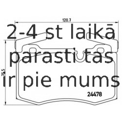 Bremžu uzliku kompl., Disku bremzes BREMBO P 06 068