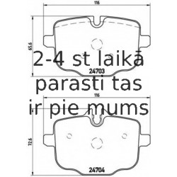 Bremžu uzliku kompl., Disku bremzes BREMBO P 06 061