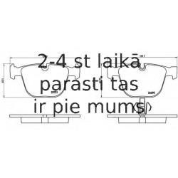 Bremžu uzliku kompl., Disku bremzes BREMBO P 06 053