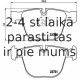 Bremžu uzliku kompl., Disku bremzes BREMBO P 06 026