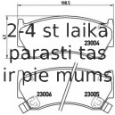 Bremžu uzliku kompl., Disku bremzes BREMBO P 56 033
