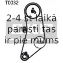 Spriegotājrullītis, Gāzu sadales mehānisma piedziņas siksna SKF VKM 18100