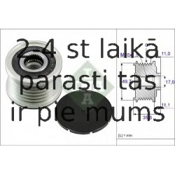Ģeneratora brīvgaitas mehānisms INA 535 0086 10