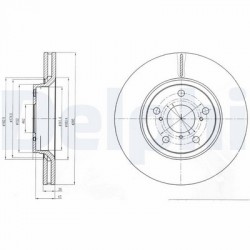 Тормозной диск DELPHI BG4236C