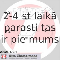 Задние тормозные колодки, ZIMMERMANN 23926.170.1