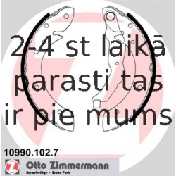 Задние тормозные колодки для барабанного тормозного механизма, ZIMMERMANN 10990.102.7
