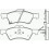 Комплект тормозных колодок, дисковый тормоз BREMBO P 11 015