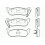 Комплект тормозных колодок, дисковый тормоз BREMBO P 37 009