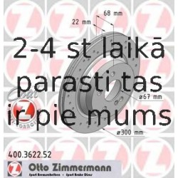 Bremžu diski ZIMMERMANN 400.3622.20