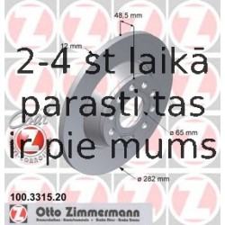 Bremžu diski ZIMMERMANN 100.3315.20