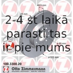 Bremžu diski ZIMMERMANN 100.3300.20