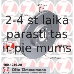 Тормозной диск ZIMMERMANN 100.1249.20