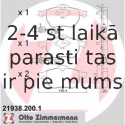 Bremžu uzliku kompl., Disku bremzes ZIMMERMANN 21938.200.1