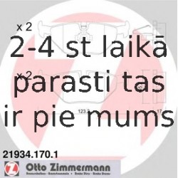 Bremžu uzliku kompl., Disku bremzes ZIMMERMANN 21934.170.1