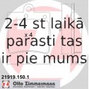 Комплект тормозных колодок, дисковый тормоз ZIMMERMANN 21919.150.1