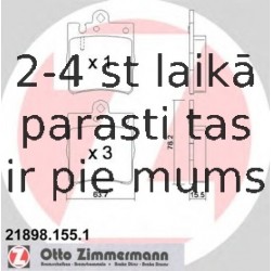 Bremžu uzliku kompl., Disku bremzes ZIMMERMANN 21898.155.1