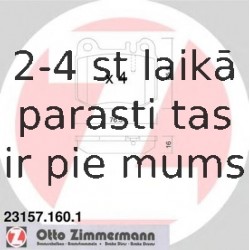 Комплект тормозных колодок, дисковый тормоз ZIMMERMANN 23157.160.1