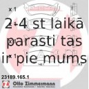 Комплект тормозных колодок, дисковый тормоз ZIMMERMANN 23189.165.1