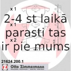 Bremžu uzliku kompl., Disku bremzes ZIMMERMANN 21624.200.1
