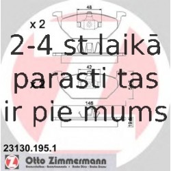 Комплект тормозных колодок, дисковый тормоз ZIMMERMANN 23130.195.1