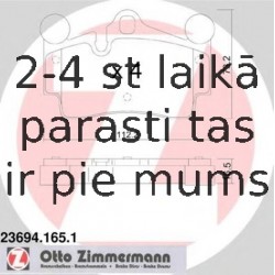 Комплект тормозных колодок, дисковый тормоз ZIMMERMANN 23694.165.1