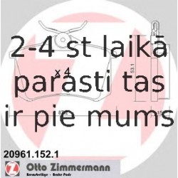 Комплект тормозных колодок, дисковый тормоз ZIMMERMANN 20961.152.1