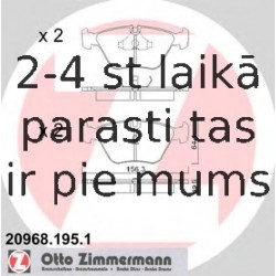 Bremžu uzliku kompl., Disku bremzes ZIMMERMANN 20968.195.1