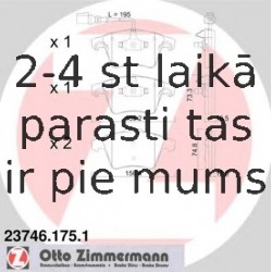 Bremžu uzliku kompl., Disku bremzes ZIMMERMANN 23746.175.1