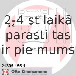 Bremžu uzliku kompl., Disku bremzes ZIMMERMANN 21305.155.1