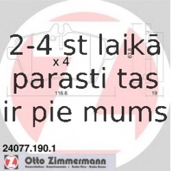 Bremžu uzliku kompl., Disku bremzes ZIMMERMANN 24077.190.1
