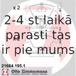 ZIMMERMANN 21664.195.1 (4), Bremžu kluču komlekts, disku bremze