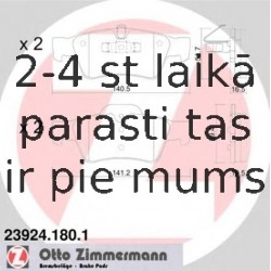 Bremžu uzliku kompl., Disku bremzes ZIMMERMANN 23924.180.1