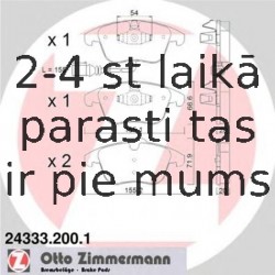 Комплект тормозных колодок, дисковый тормоз ZIMMERMANN 24333.200.1