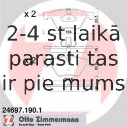 Bremžu uzliku kompl., Disku bremzes ZIMMERMANN 24697.190.1